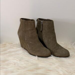 Paolo Tan Suede Ankle Booties